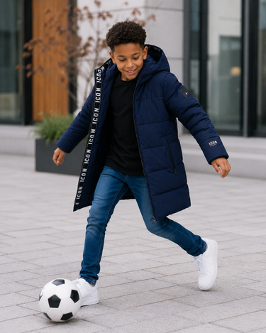Jongens ICON winterjas – donkerblauw
