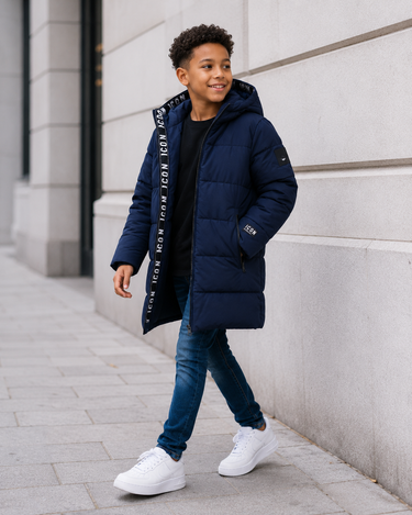 Jongens ICON winterjas – donkerblauw