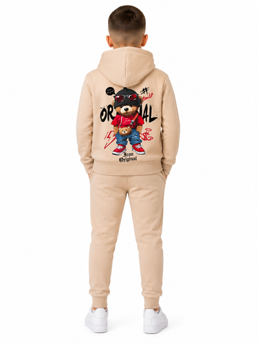 Icon Joggingsset beige met beer