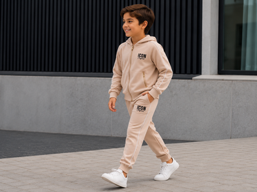 Joggingset met ICON-logo – beige