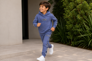 Jongens joggingset met ICON-logo – Paars