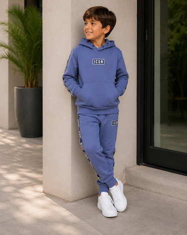 Jongens joggingset met ICON-logo – Paars