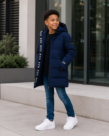 Jongens ICON winterjas – donkerblauw