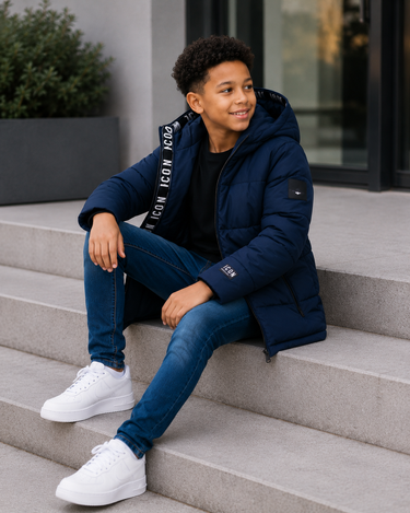 Jongens ICON winterjas – donkerblauw