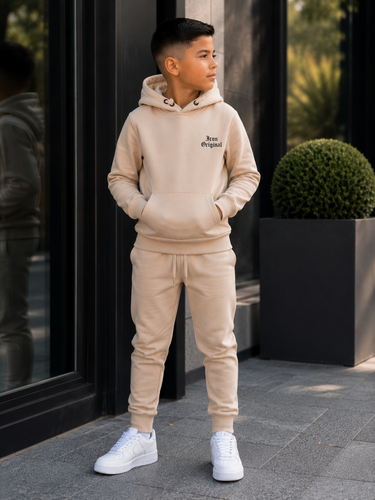 Icon Joggingsset beige met beer