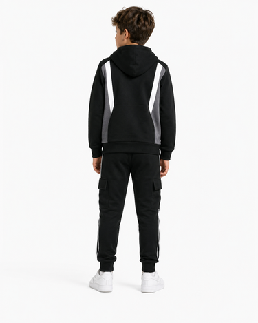 Joggingset met capuchontrui en cargobroek