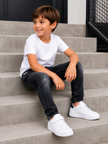 Jongens jeans met ICON-detail – zwart