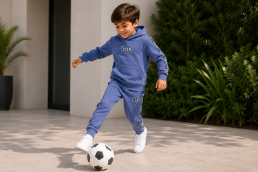 Jongens joggingset met ICON-logo – Paars