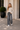 Meisjes wide-leg jeans – zwart met studs